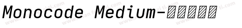 Monocode Medium字体转换